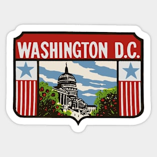 Vintage Washington D.C. Decal Sticker